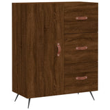 Buffet chêne marron 69,5x34x90 cm bois d'ingénierie