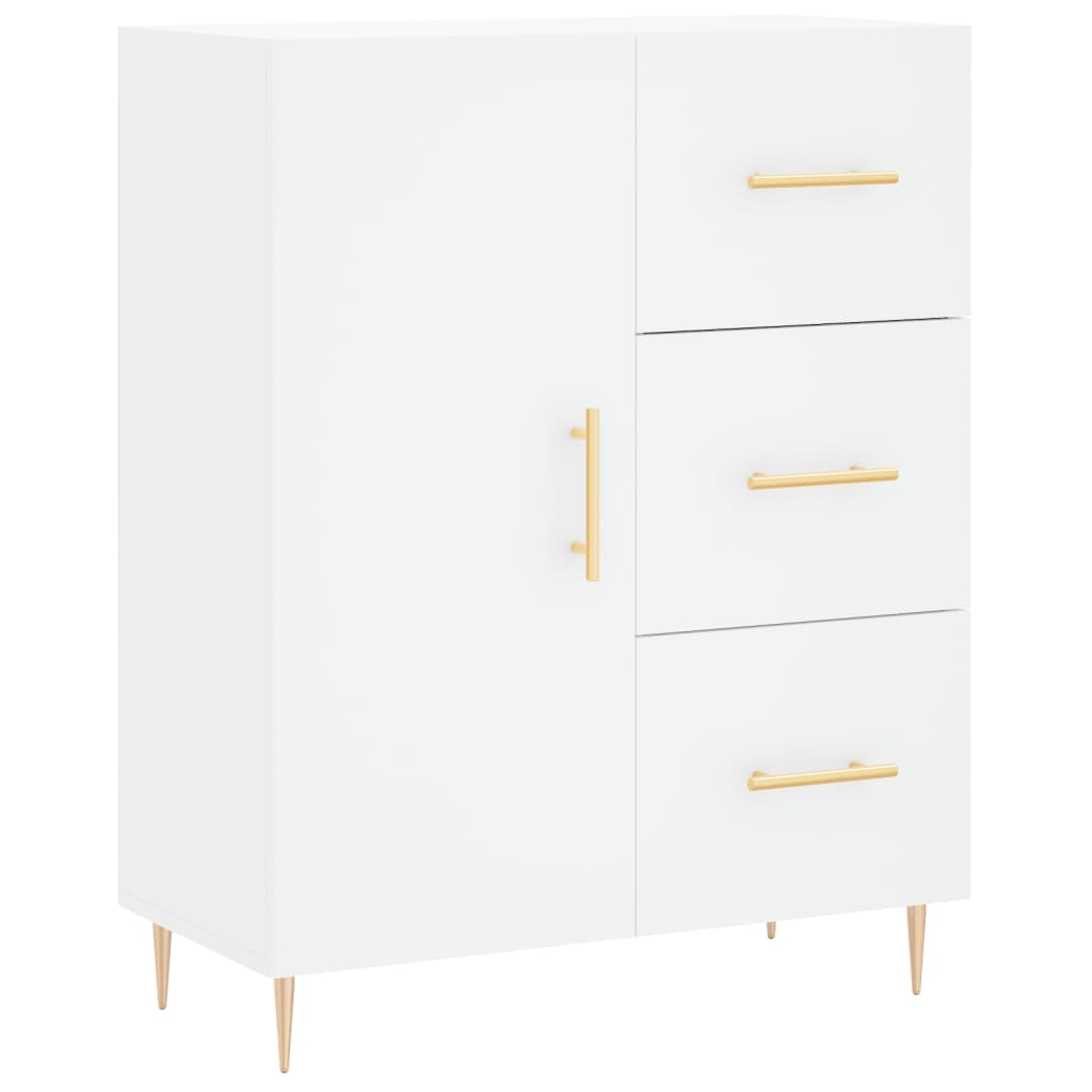 Buffet blanc 69,5x34x90 cm bois d'ingénierie