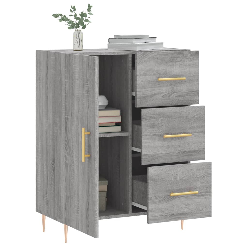 Sonoma gray sideboard 69.5x34x90 cm engineered wood