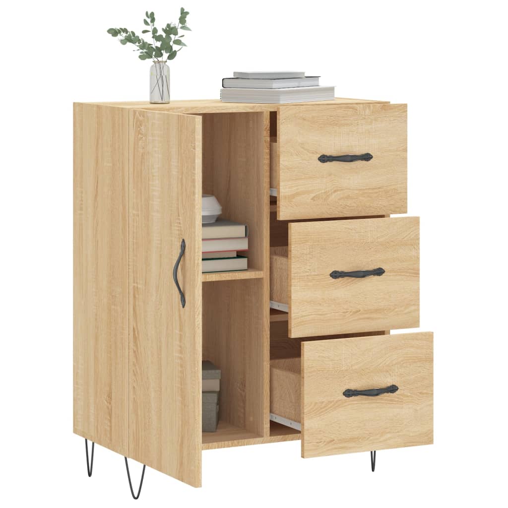 Buffet chêne sonoma 69,5x34x90 cm bois d'ingénierie