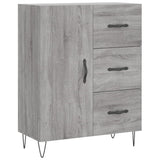 Sonoma graues Sideboard 69,5 x 34 x 90 cm, Holzwerkstoff