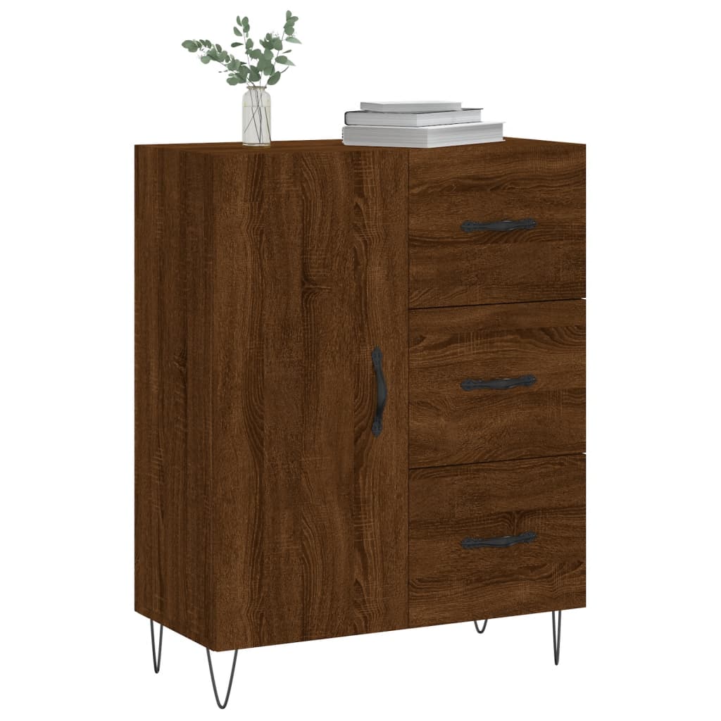 Brown oak sideboard 69.5x34x90 cm engineered wood