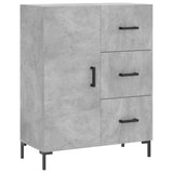 Concrete gray sideboard 69.5x34x90 cm engineered wood