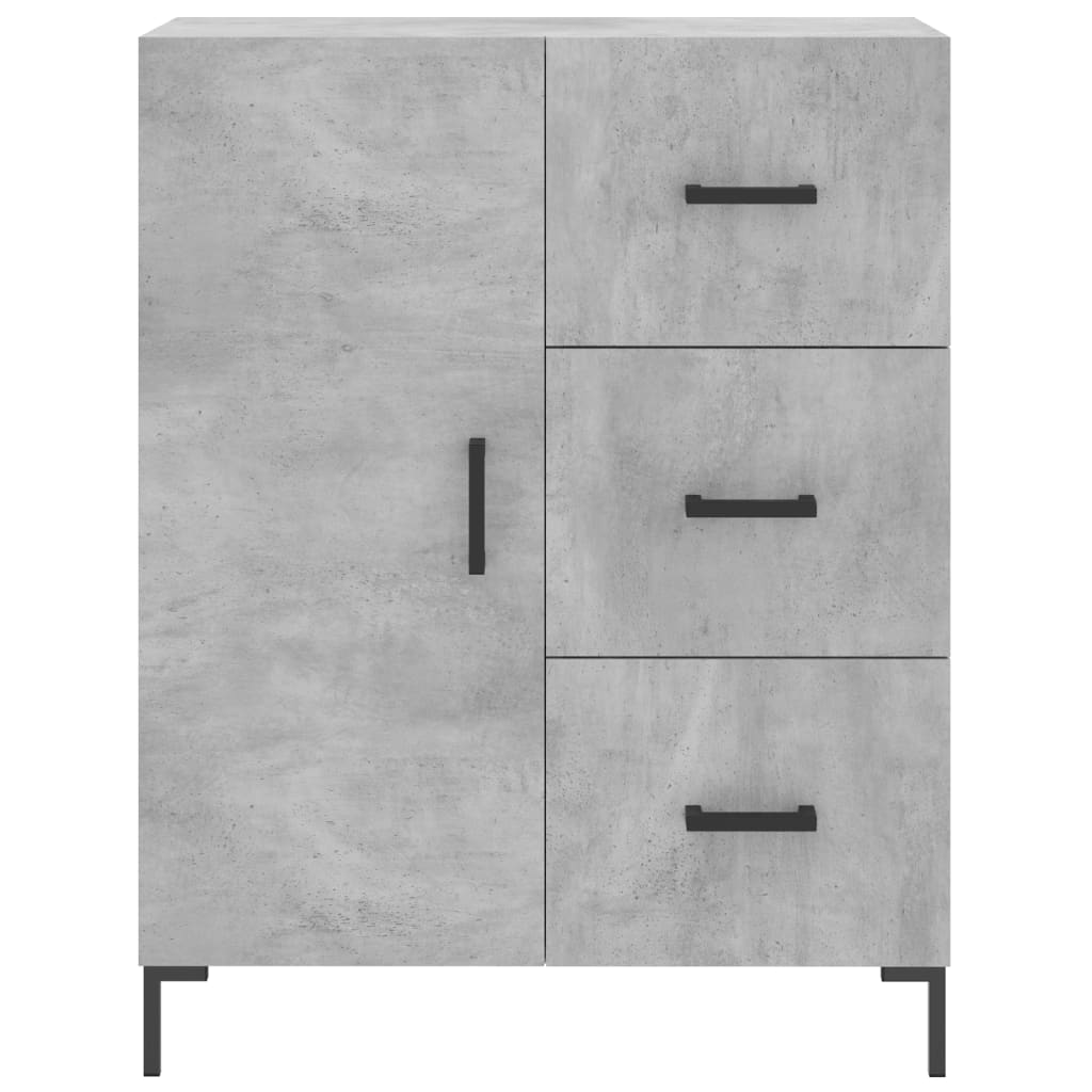 Concrete gray sideboard 69.5x34x90 cm engineered wood