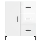 Sideboard Glossy white 69.5x34x90 cm Engineered wood