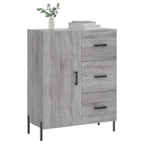 Sonoma graues Sideboard 69,5 x 34 x 90 cm, Holzwerkstoff