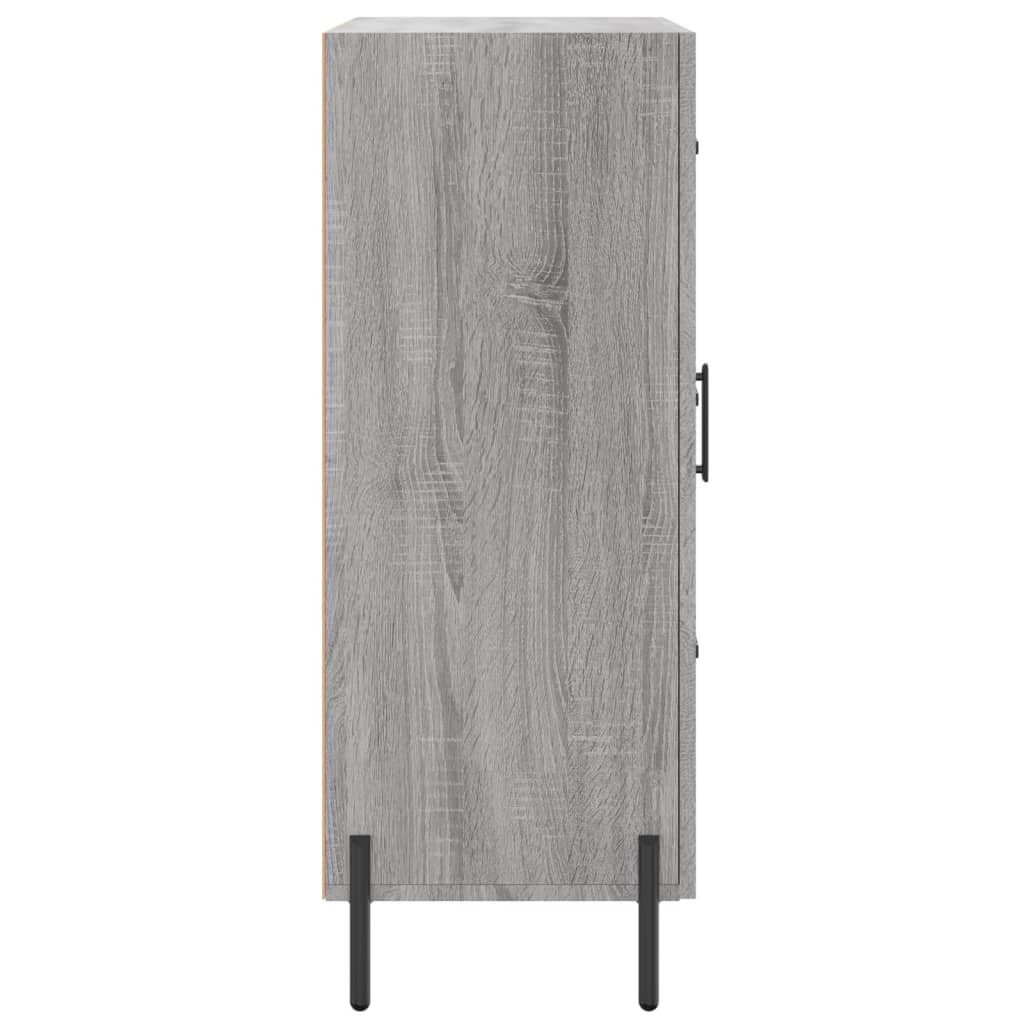 Sonoma graues Sideboard 69,5 x 34 x 90 cm, Holzwerkstoff