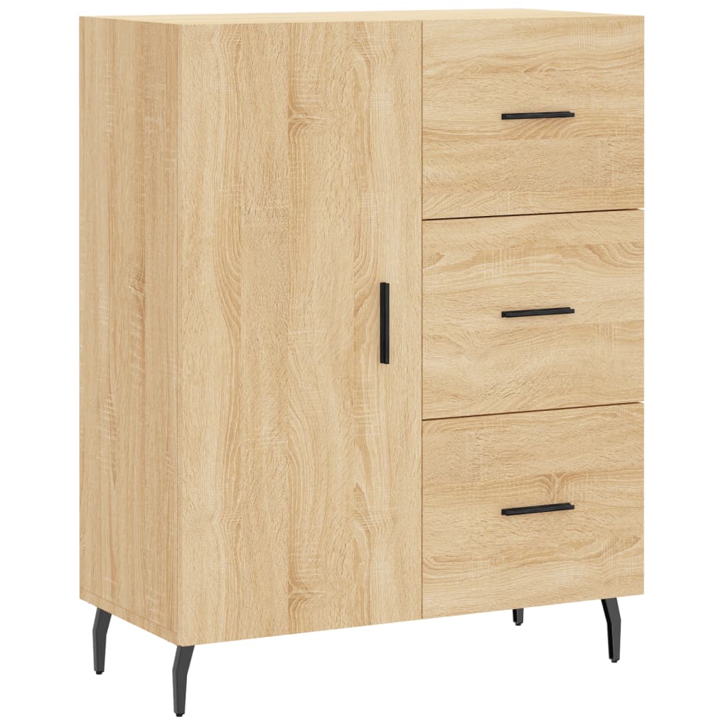 Sideboard aus Sonoma-Eiche, 69,5 x 34 x 90 cm, Holzwerkstoff