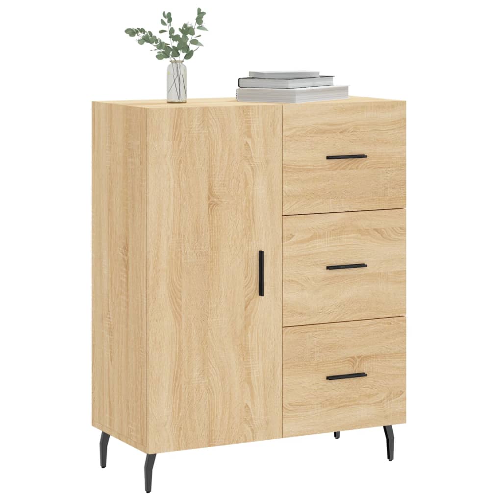 Sideboard aus Sonoma-Eiche, 69,5 x 34 x 90 cm, Holzwerkstoff