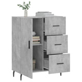 Buffet gris béton 69,5x34x90 cm bois d'ingénierie