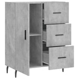 Buffet gris béton 69,5x34x90 cm bois d'ingénierie