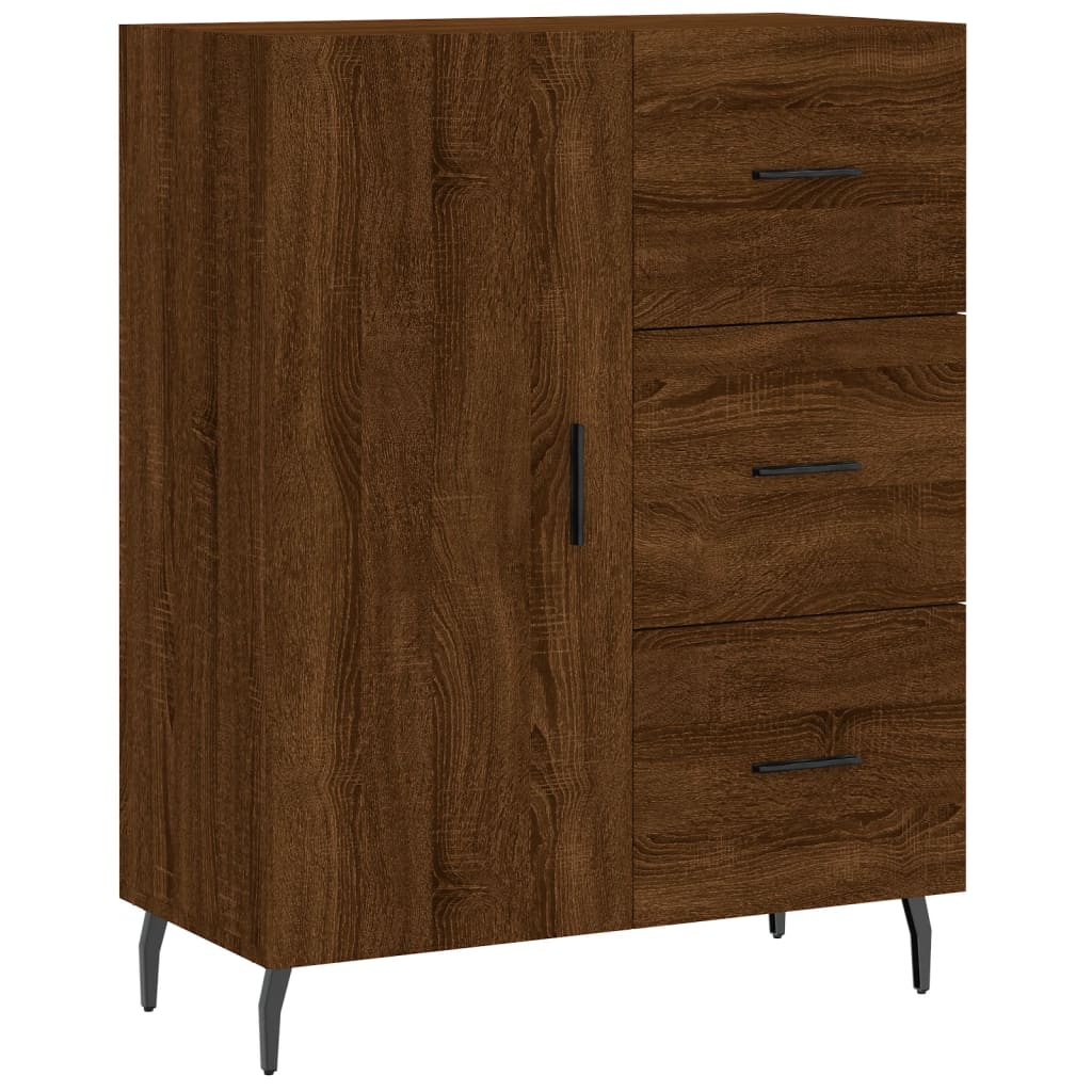 Brown oak sideboard 69.5x34x90 cm engineered wood