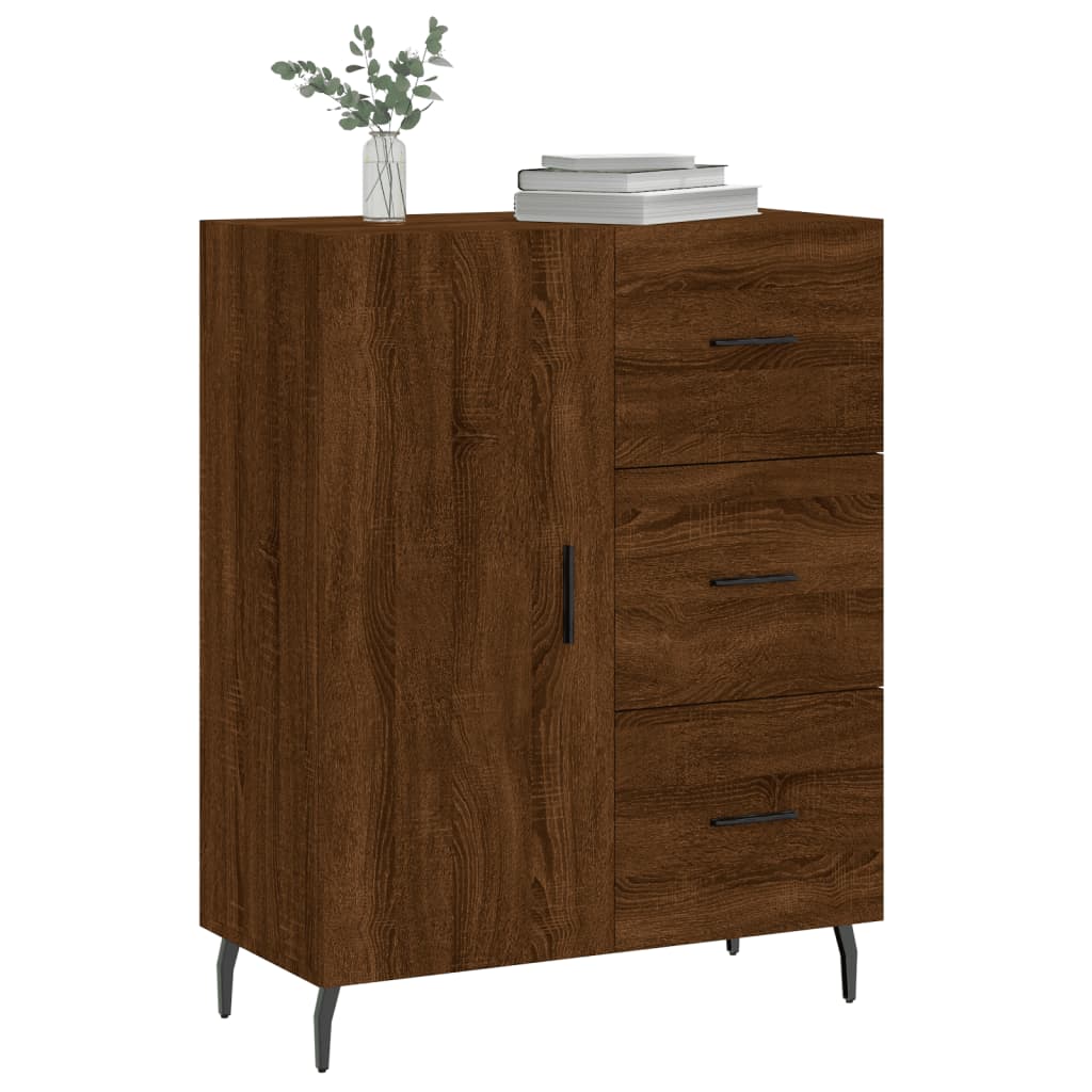 Brown oak sideboard 69.5x34x90 cm engineered wood