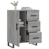 Sonoma graues Sideboard 69,5 x 34 x 90 cm, Holzwerkstoff