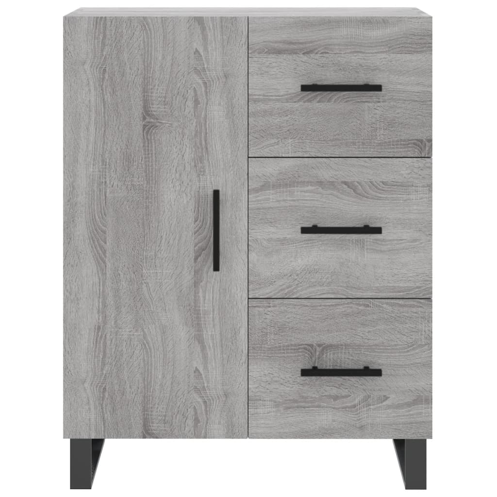 Sonoma graues Sideboard 69,5 x 34 x 90 cm, Holzwerkstoff