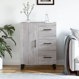 Sonoma graues Sideboard 69,5 x 34 x 90 cm, Holzwerkstoff