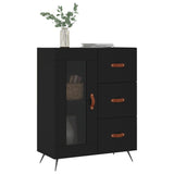 Schwarzes Sideboard 69,5 x 34 x 90 cm, Holzwerkstoff