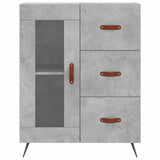 Concrete gray sideboard 69.5x34x90 cm engineered wood