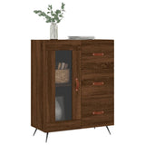 Sideboard aus brauner Eiche, 69,5 x 34 x 90 cm, Holzwerkstoff