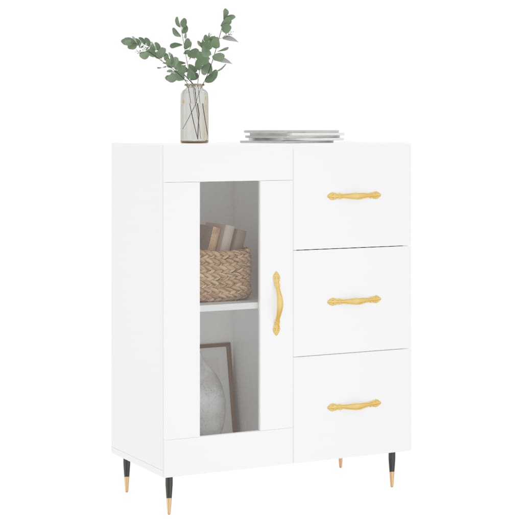 White sideboard 69.5x34x90 cm engineered wood