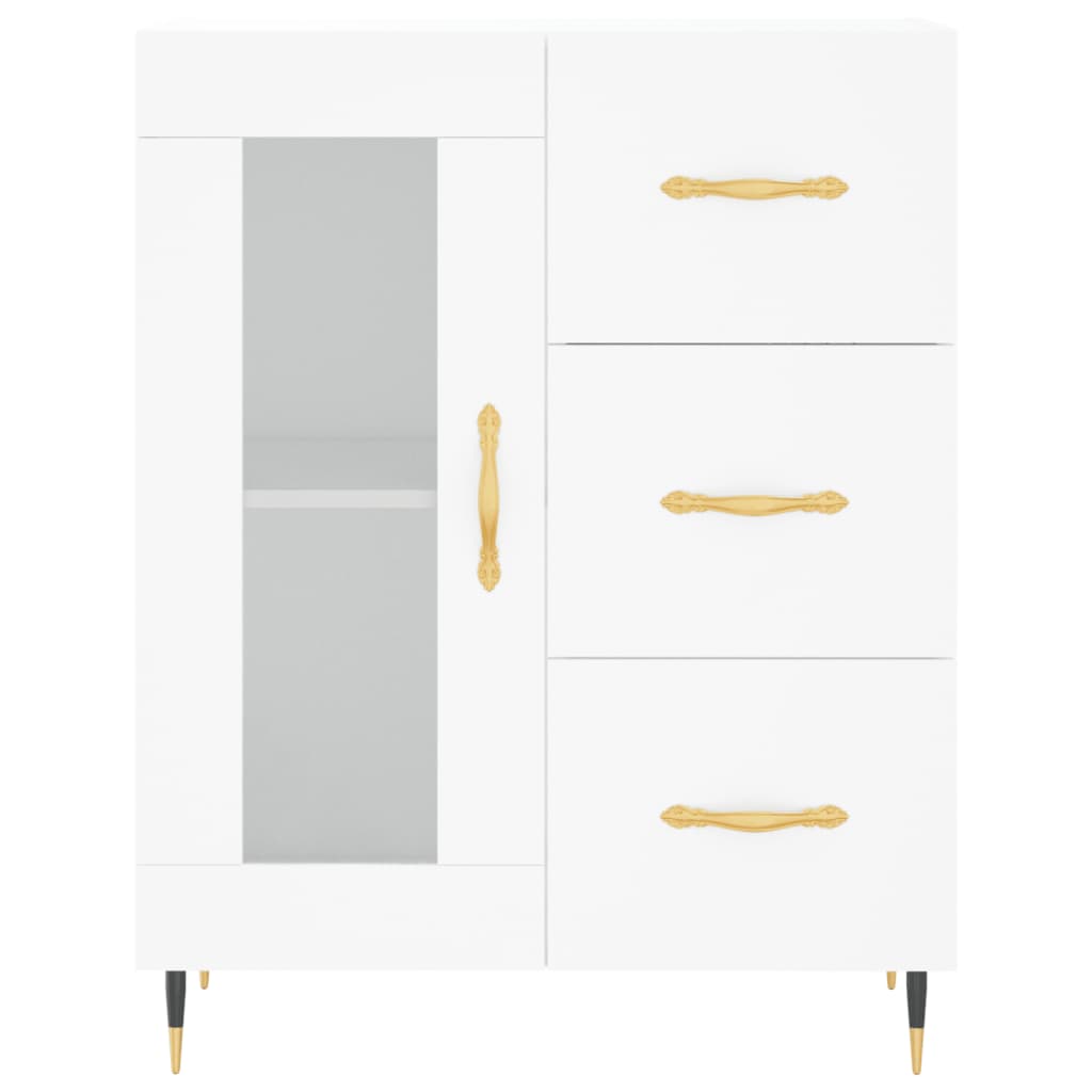 White sideboard 69.5x34x90 cm engineered wood