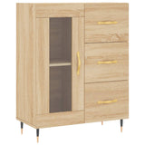 Buffet chêne sonoma 69,5x34x90 cm bois d'ingénierie