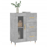 Concrete gray sideboard 69.5x34x90 cm engineered wood