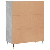 Concrete gray sideboard 69.5x34x90 cm engineered wood