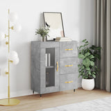 Concrete gray sideboard 69.5x34x90 cm engineered wood