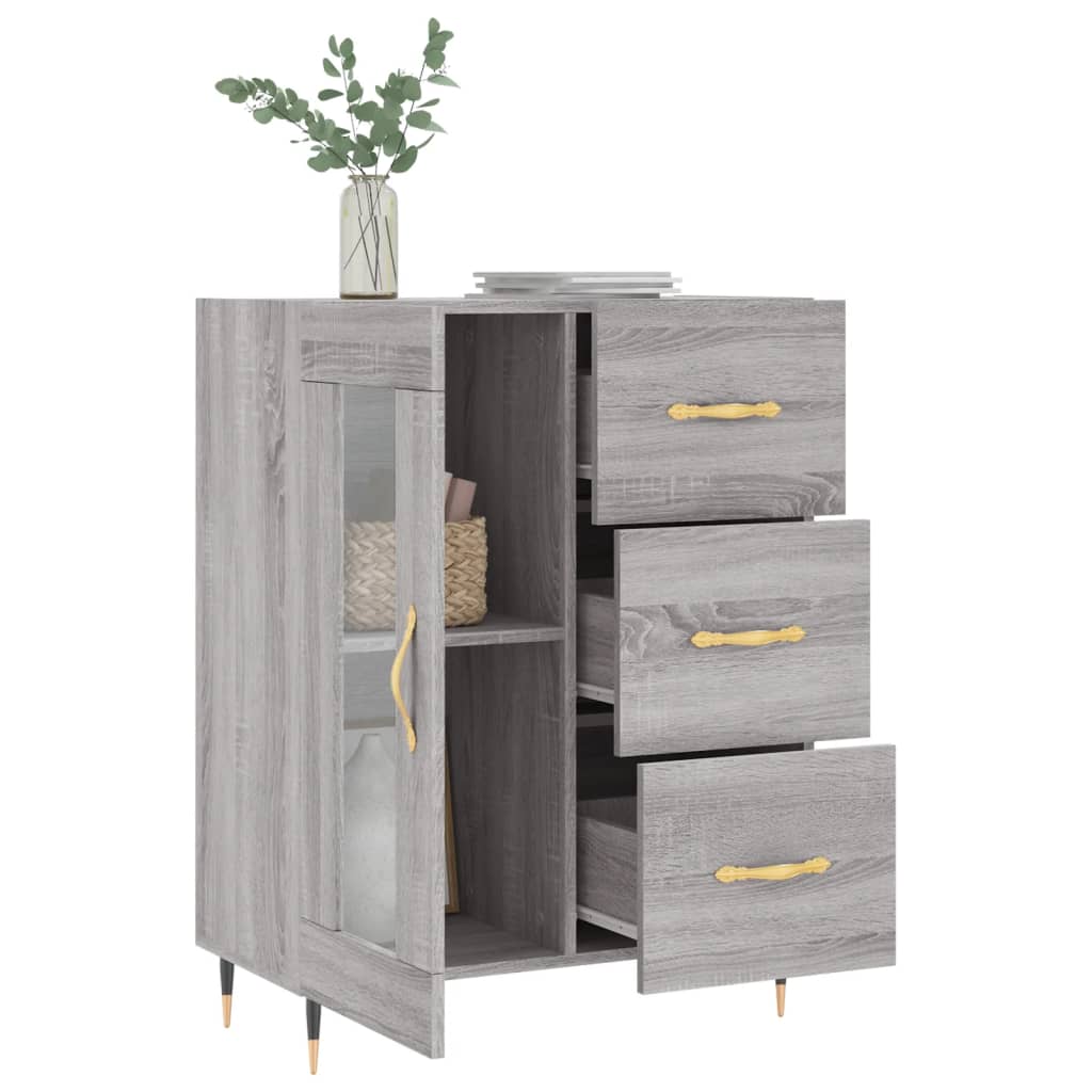 Buffet sonoma gris 69,5x34x90 cm bois d'ingénierie