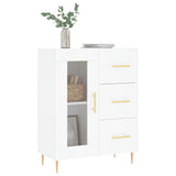 White sideboard 69.5x34x90 cm engineered wood