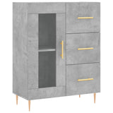 Buffet gris béton 69,5x34x90 cm bois d'ingénierie