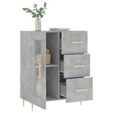 Buffet gris béton 69,5x34x90 cm bois d'ingénierie