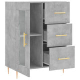 Betongraues Sideboard 69,5 x 34 x 90 cm, Holzwerkstoff