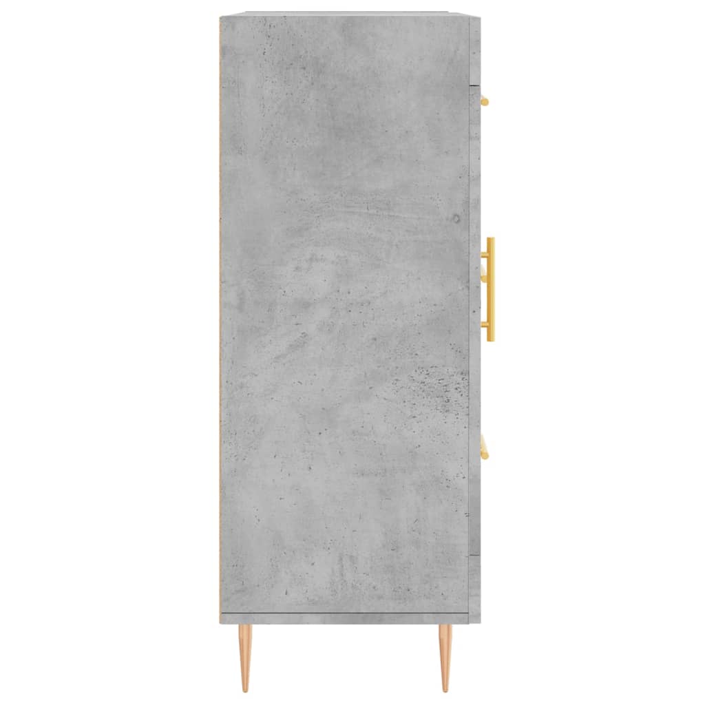 Buffet gris béton 69,5x34x90 cm bois d'ingénierie