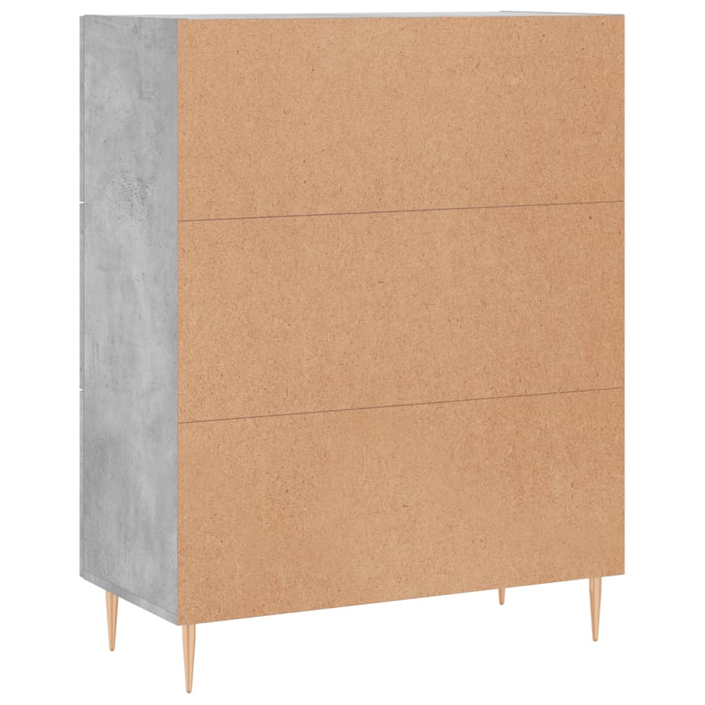 Betongraues Sideboard 69,5 x 34 x 90 cm, Holzwerkstoff