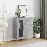 Concrete gray sideboard 69.5x34x90 cm engineered wood