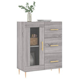 Sonoma graues Sideboard 69,5 x 34 x 90 cm, Holzwerkstoff