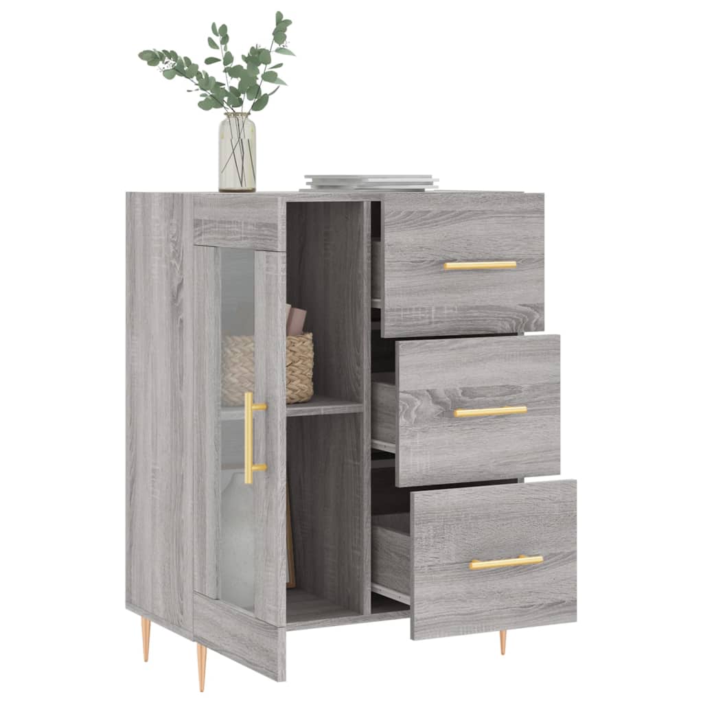 Buffet sonoma gris 69,5x34x90 cm bois d'ingénierie