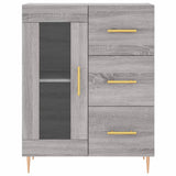 Sonoma graues Sideboard 69,5 x 34 x 90 cm, Holzwerkstoff