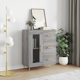 Sonoma graues Sideboard 69,5 x 34 x 90 cm, Holzwerkstoff