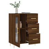 Buffet chêne marron 69,5x34x90 cm bois d'ingénierie