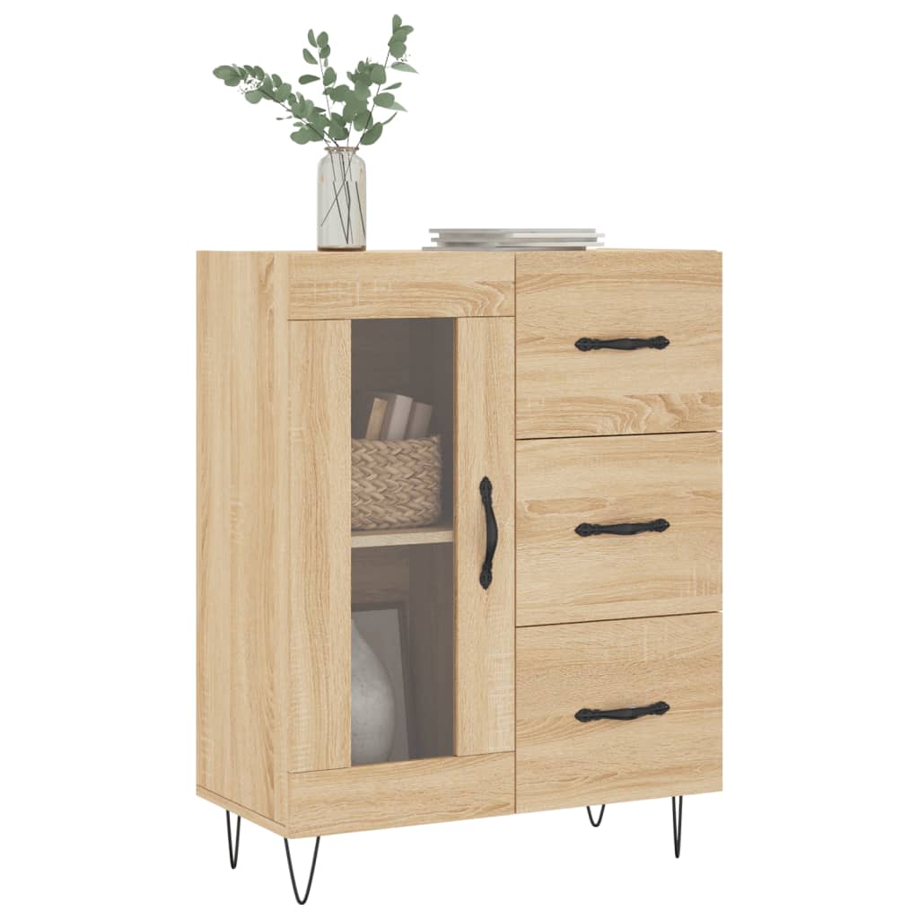 Sonoma oak sideboard 69.5x34x90 cm engineered wood