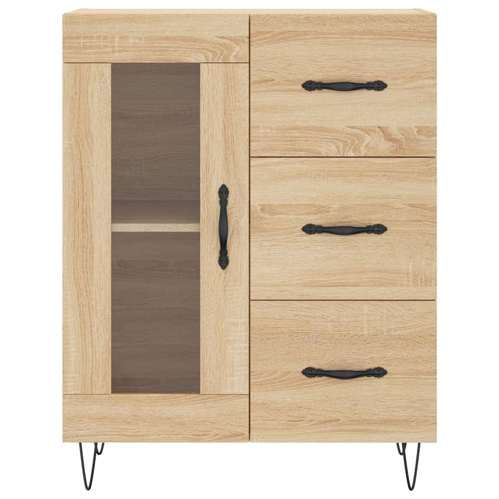 Sonoma oak sideboard 69.5x34x90 cm engineered wood