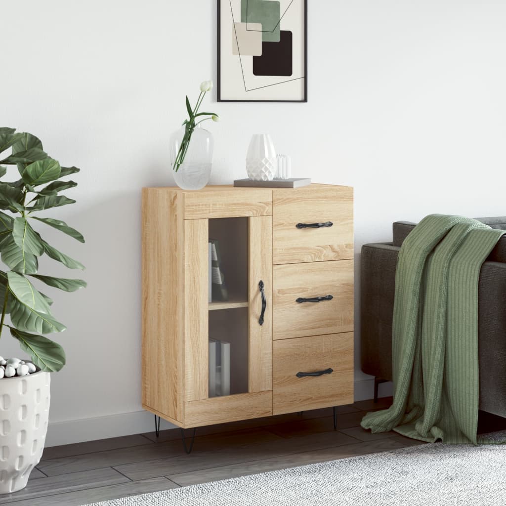 Sonoma oak sideboard 69.5x34x90 cm engineered wood