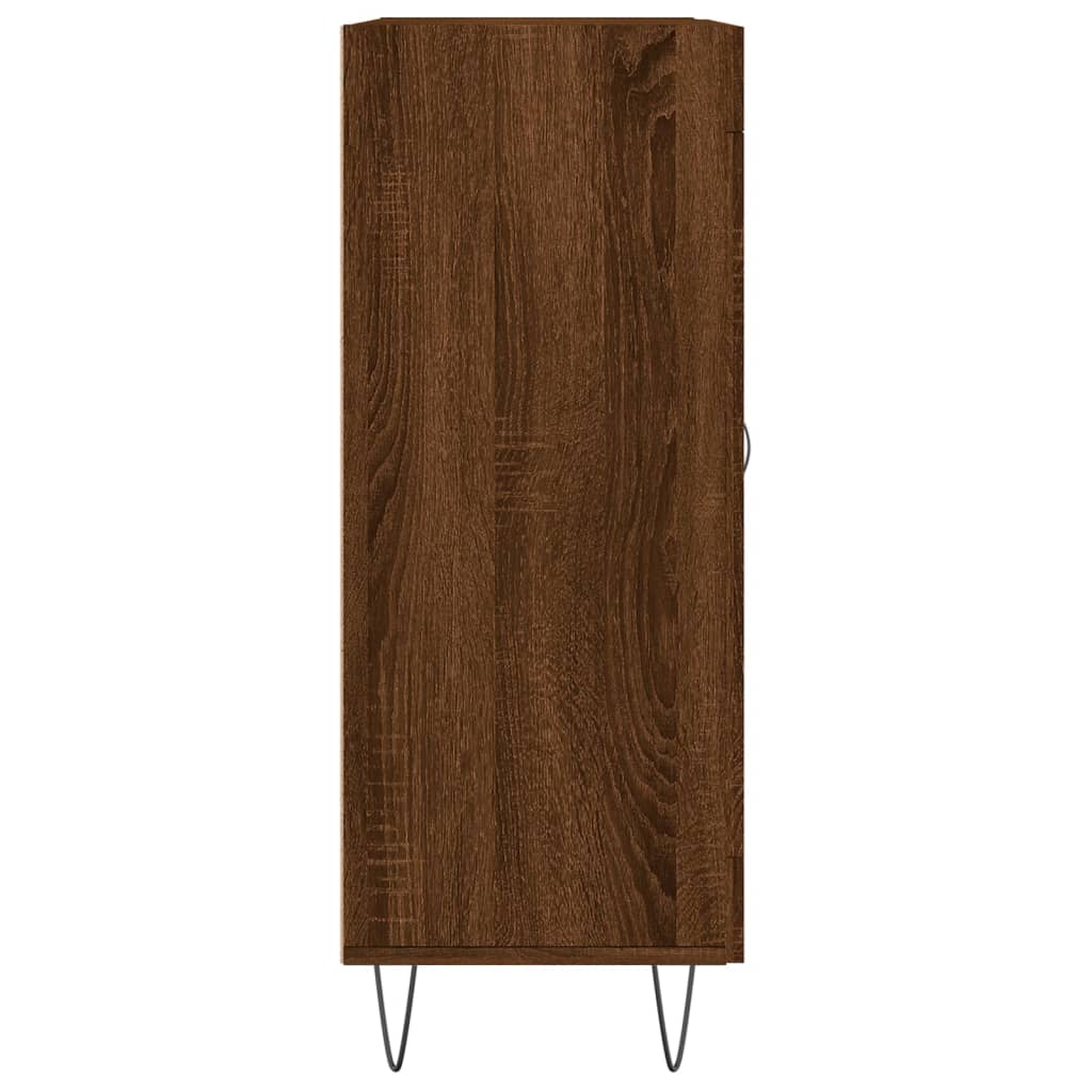 Buffet chêne marron 69,5x34x90 cm bois d'ingénierie