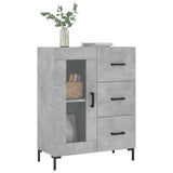 Betongraues Sideboard 69,5 x 34 x 90 cm, Holzwerkstoff