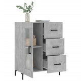 Betongraues Sideboard 69,5 x 34 x 90 cm, Holzwerkstoff