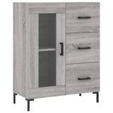 Sonoma graues Sideboard 69,5 x 34 x 90 cm, Holzwerkstoff