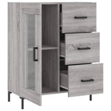 Sonoma graues Sideboard 69,5 x 34 x 90 cm, Holzwerkstoff